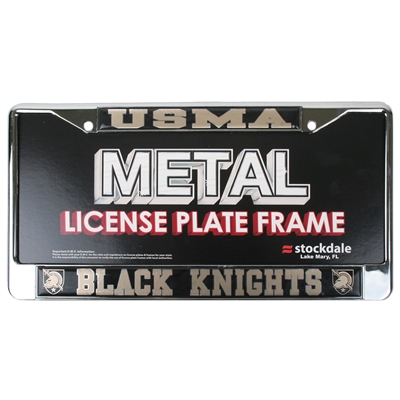 Army Black Knights Metal License Plate Frame W/domed Insert