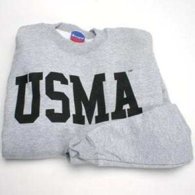 Army Black Knights "usma" Crew Sweatshirt By Champion - Athletic Heather Gray