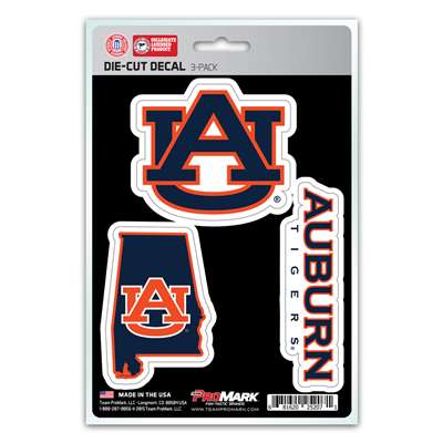 Auburn Tigers Decals - 3 Pack