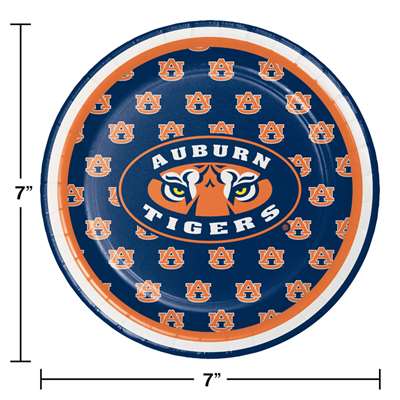 Be ready for game day! Cheer on your favorite college team with these full color, sturdy style, paper lunch/snack/cake plates. This set of 8 plates are a high quality addition to any gathering. Measures 7 inches. Officially licensed by the NCAA and manufa