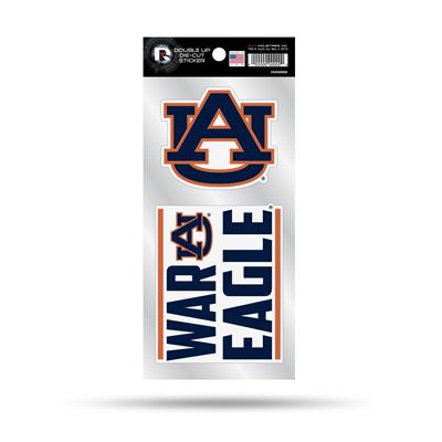 Auburn Tigers Double Up Die Cut Decal Set