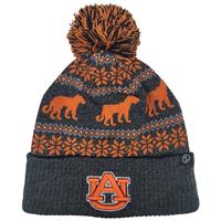 Auburn Tigers Zephyr Carousel Pom Knit Beanie - Ch