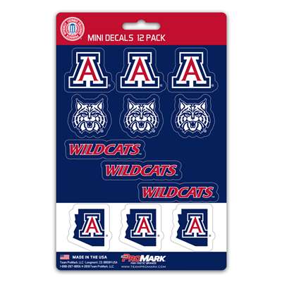 Arizona Wildcats Mini Decals - 12 Pack