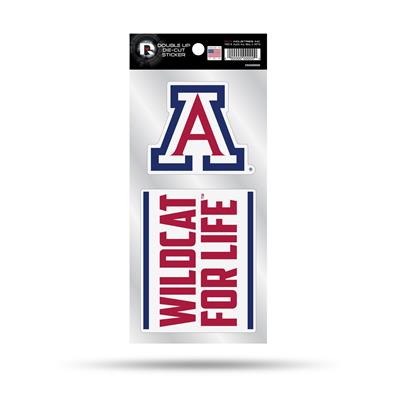 Arizona Wildcats Double Up Die Cut Decal Set