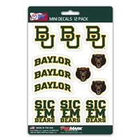 Baylor Bears Mini Decals - 12 Pack