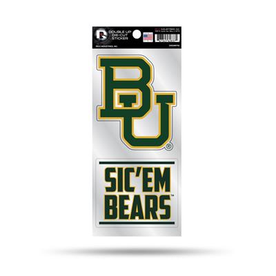 Baylor Bears Double Up Die Cut Decal Set