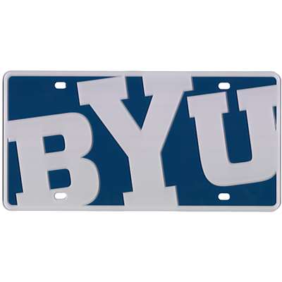 Byu Cougars Full Color Mega Inlay License Plate