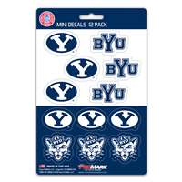 BYU Cougars Mini Decals - 12 Pack