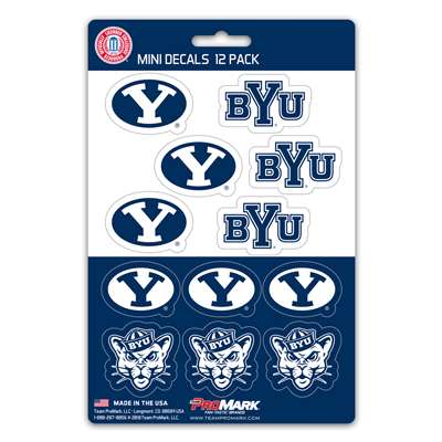 BYU Cougars Mini Decals - 12 Pack