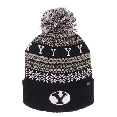 BYU Cougars Zephyr Carousel Pom Knit Beanie