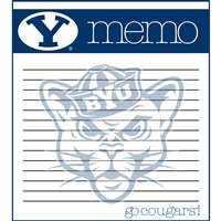 This 2 pack of memo pads features a team logo with a team color header that says Memo on each page. The body of the pad has lines and has a team logo in the background. Each pad contains 50 pages. (2 pack of 50each). Measures 4.5 inches wide by 5 inches t