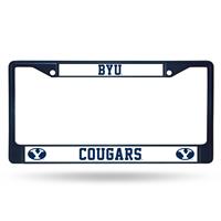 BYU Cougars Team Color Chrome License Plate Frame