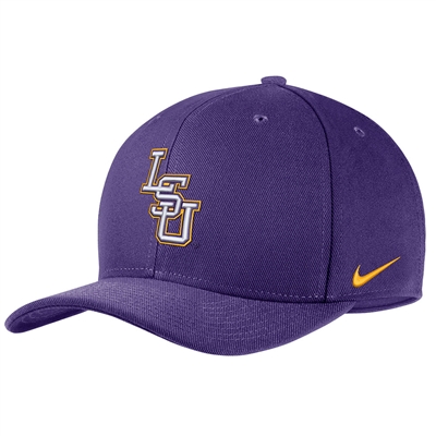 Nike LSU Tigers Dri-FIT C99 Swoosh Flex Hat - Purp