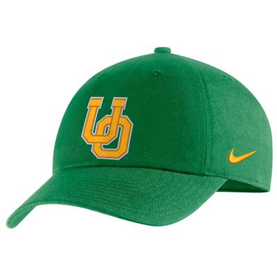 Nike Oregon Ducks Campus Adjustable Hat - Apple Green - OU Logo