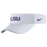 Nike LSU Tigers Dri-Fit Adjustable Visor - White