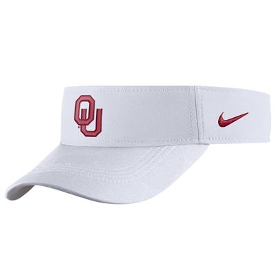 Nike Oklahoma Sooners Dri-Fit Adjustable Visor - White