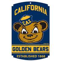 California Golden Bears Vault Fan Cave Wood Sign