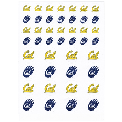 California Golden Bears Small Sticker Sheet - 2 Sheets