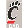 Cincinnati Bearcats Transfer Decal - Dad