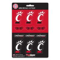 Cincinnati Bearcats Mini Decals - 12 Pack