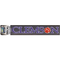 Clemson Tigers Decal - Straight Clemson Tigers with Paw