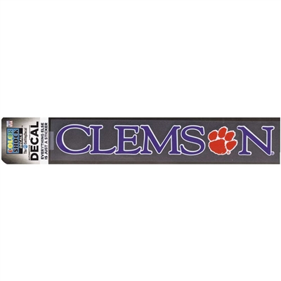 Clemson Tigers Decal - Straight Clemson Tigers with Paw