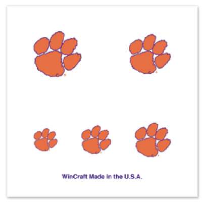 Clemson Tigers Fingernail Tattoos - 4 Pack