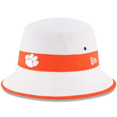 Clemson Tigers New Era Training Bucket Hat - White