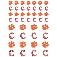 Clemson Tigers Small Sticker Sheet - 2 Sheets