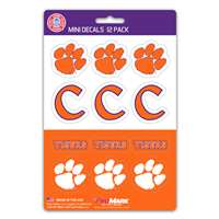 Clemson Tigers Mini Decals - 12 Pack