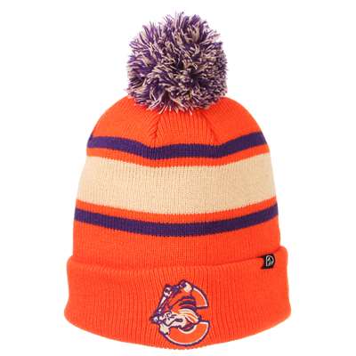 Clemson Tigers Zephyr Tradition Vintage Pom Knit Beanie