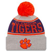 Clemson Tigers New Era A3 Knit Beanie - Grey