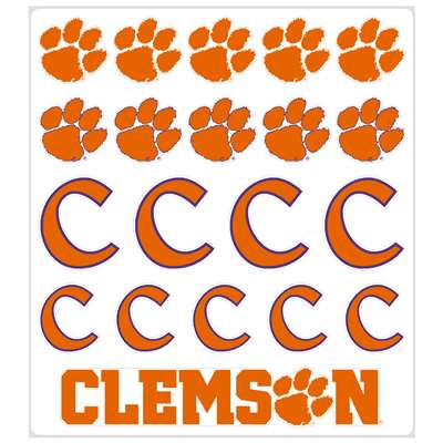 Clemson Tigers Multi-Purpose Vinyl Sticker Sheet