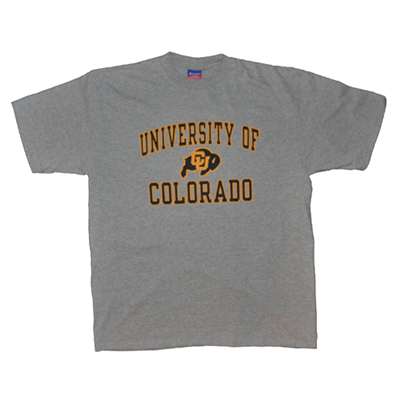 Colorado Buffaloes T-shirt By Champion - Two Color Logo With Buffalo - Oxford