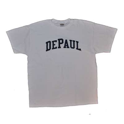 Depaul T-shirt - Arch Print One Color, White