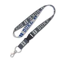 Duke Blue Devils Logo Lanyard by WinCraft - Charcoal/Grey