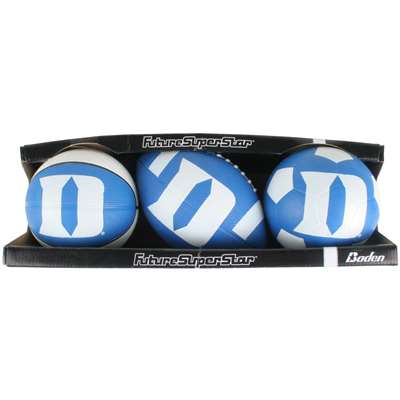 Duke Blue Devils Miniature Rubber Sports Ball Set