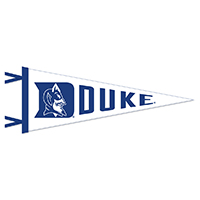 Duke Blue Devils Wool Felt Pennant - 9" x 24"