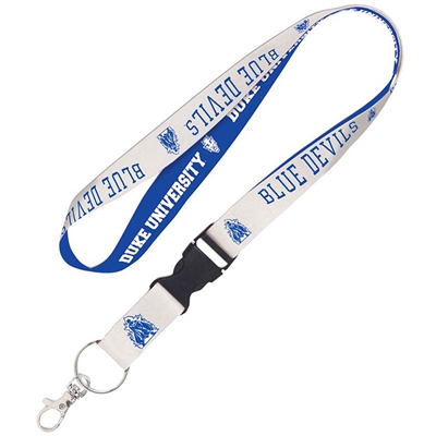 Duke Blue Devils Logo Lanyard by WinCraft - Royal/White - Vault Logo