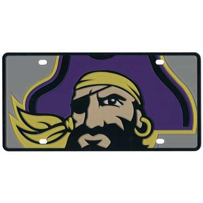 East Carolina Pirates Full Color Mega Inlay License Plate