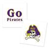 East Carolina Pirates Temporary Tattoo - 4 Pack