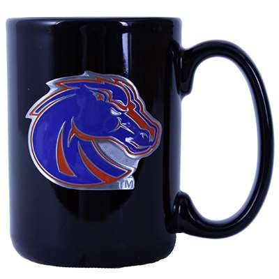 Boise State Broncos 15oz Black Ceramic Mug