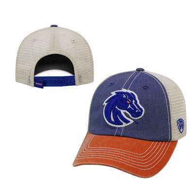 Boise State Broncos New Era Script 39Thirty Flex Fit Hat (Blue