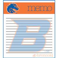 This 2 pack of memo pads features a team logo with a team color header that says Memo on each page. The body of the pad has lines and has a team logo in the background. Each pad contains 50 pages. (2 pack of 50each). Measures 4.5 inches wide by 5 inches t