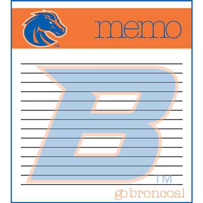 This 2 pack of memo pads features a team logo with a team color header that says Memo on each page. The body of the pad has lines and has a team logo in the background. Each pad contains 50 pages. (2 pack of 50each). Measures 4.5 inches wide by 5 inches t