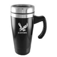 Eastern Washington Eagles Engraved 16oz Stainless Steel Travel Mug - Black