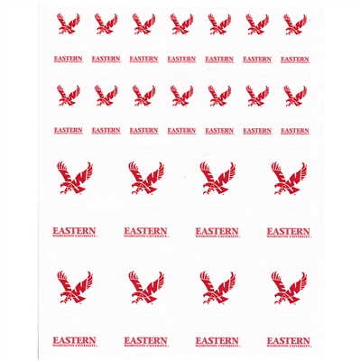 Eastern Washington Eagles Small Sticker Sheet - 2 Sheets