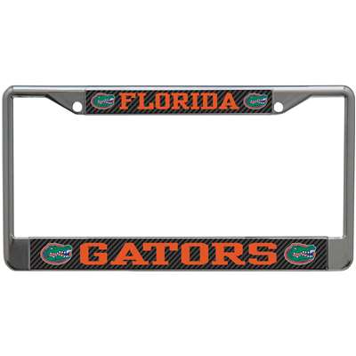 Florida Gators Metal License Plate Frame - Carbon Fiber