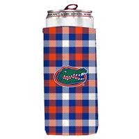 Florida Gators Plaid Slim Coozie