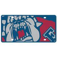 Fresno State Bulldogs Full Color Mega Inlay License Plate